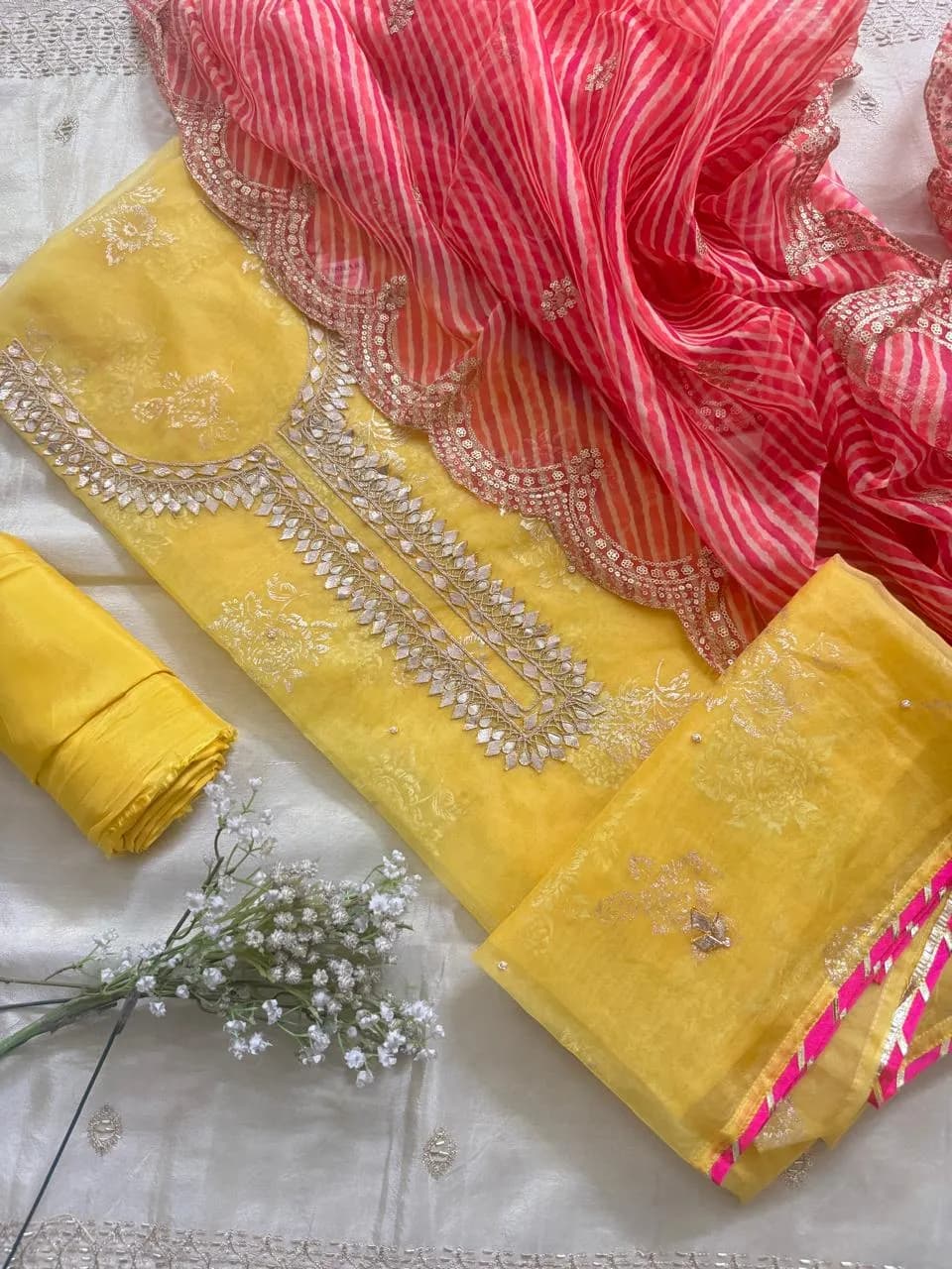 Mustard Yellow Festive Suit Set