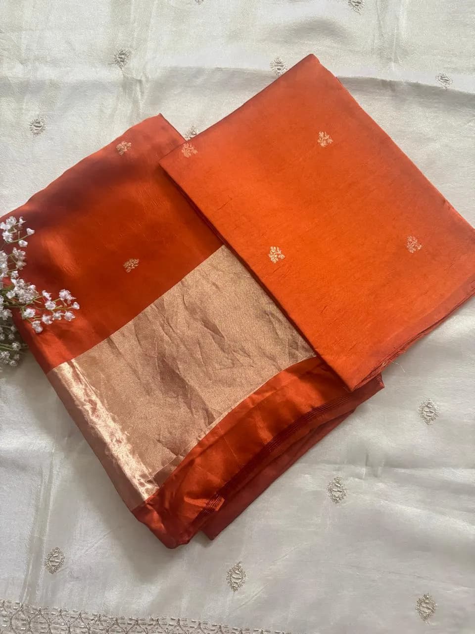 Burnt Orange Golden Motif Suit Set
