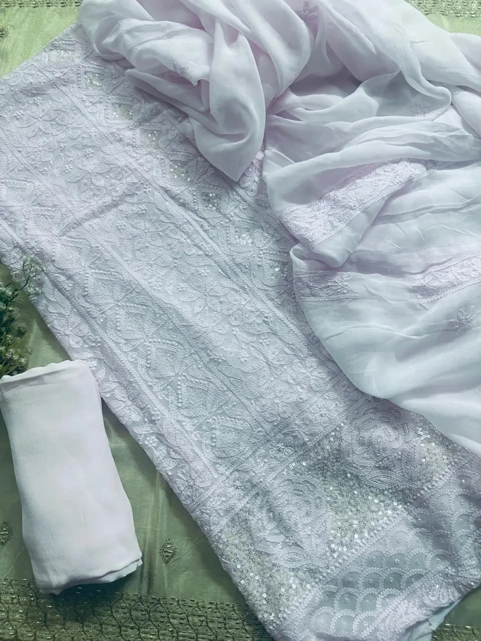 Lavender Multicolor Woven Suit Set