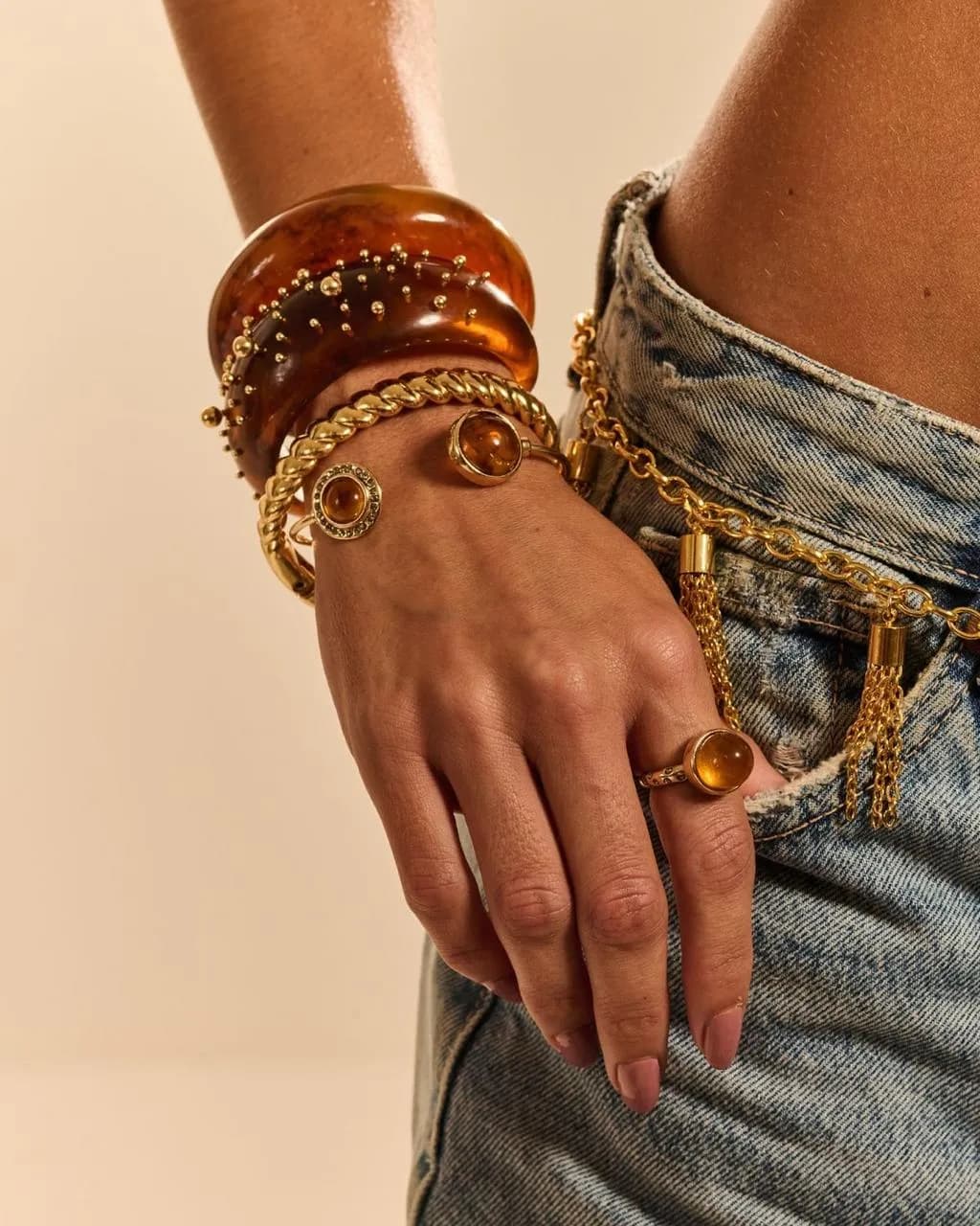 Amber Glow Bracelet Set