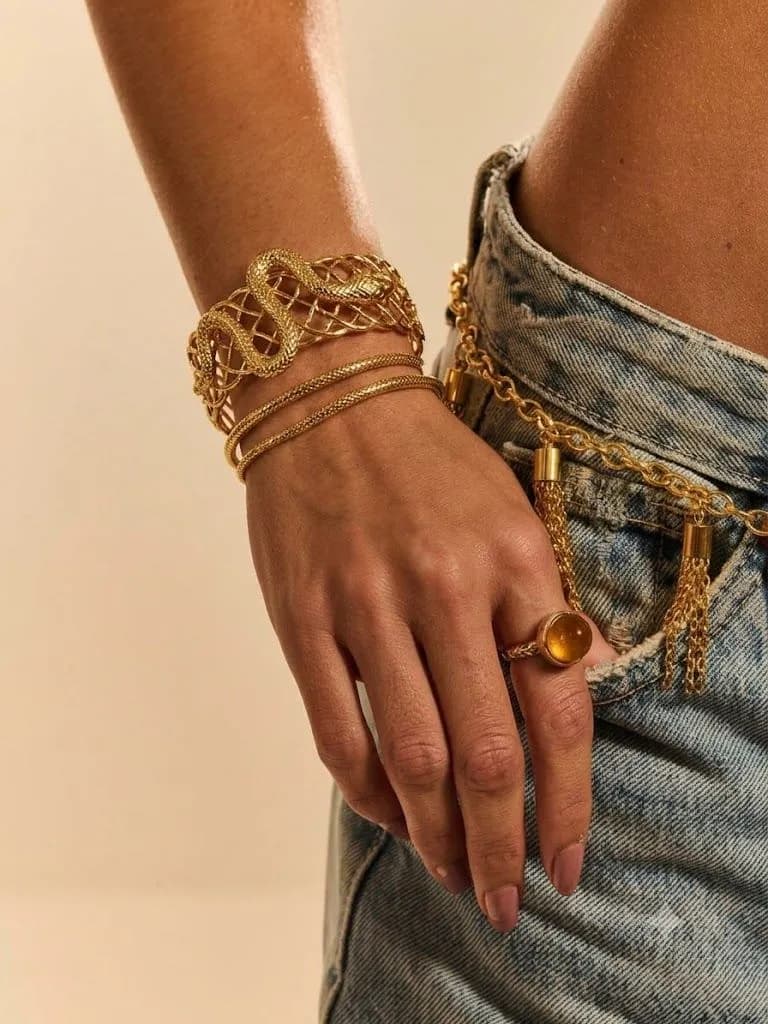 Serpent Filigree Bangle