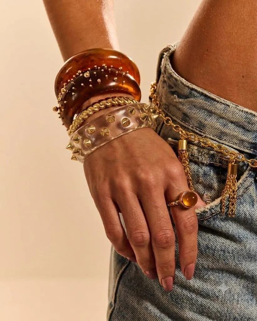 Amber Studded Bangle