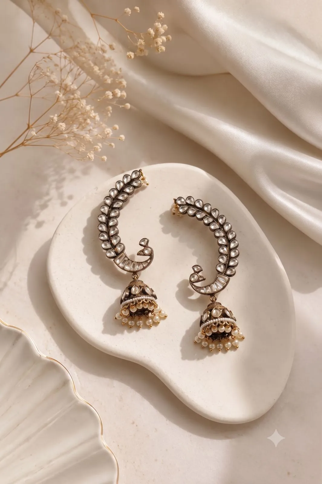 Ruby Pearl Jhumka Earrings