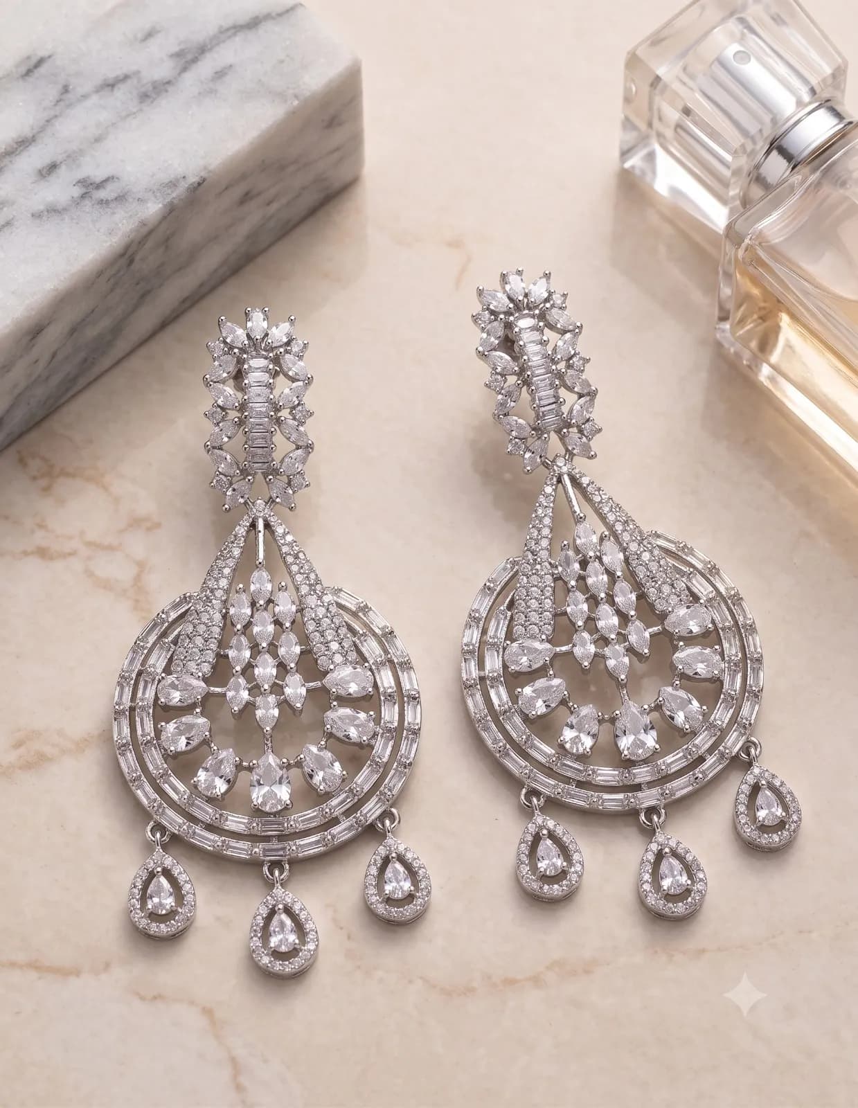 Crystal Cascade Chandelier Earrings