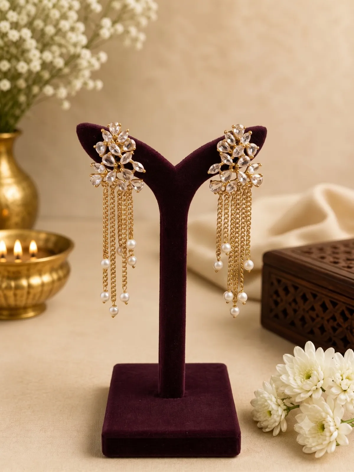 Crystal Garden Chandelier Earrings